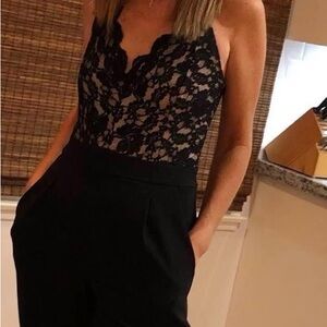 Black Lace jumpsuit - size small